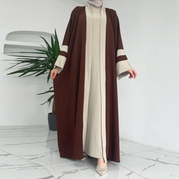 Long Dress Abaya Two-piece Suit - Image 3