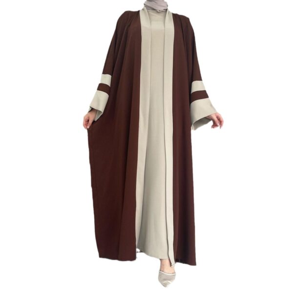 Long Dress Abaya Two-piece Suit - Image 7