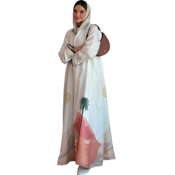 Fashion Robe Abaya Cardigan Coat - Image 5